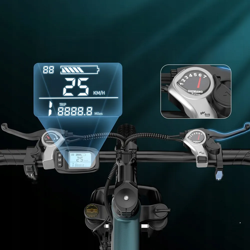 Autonomia 70 km della bici elettrica Aairsk GT900 Shimano 21S
