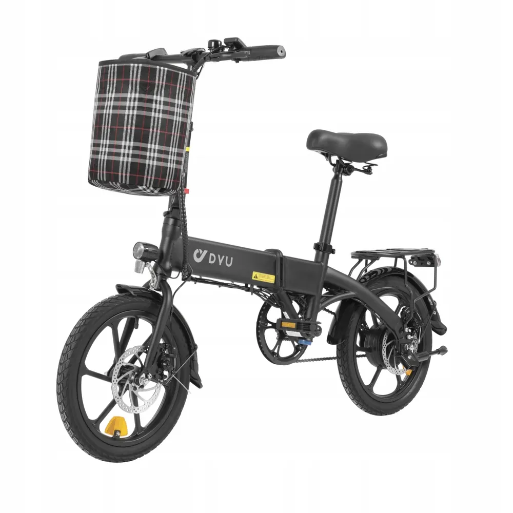 Bicicletta elettrica pieghevole DYU A1F PRO nera con ruote 16 pollici
