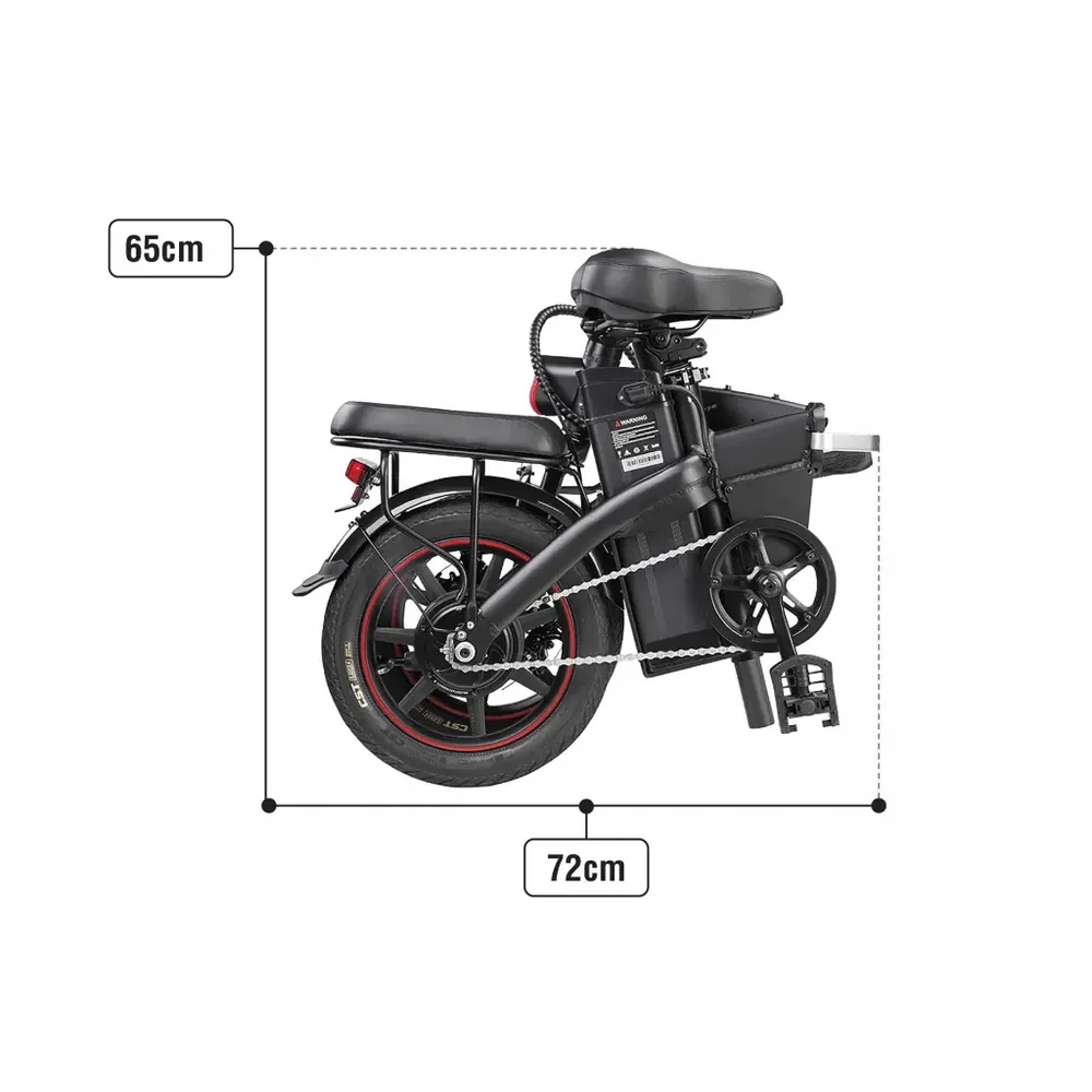 Bici elettrica DYU A5 adatta per altezze 160-195 cm