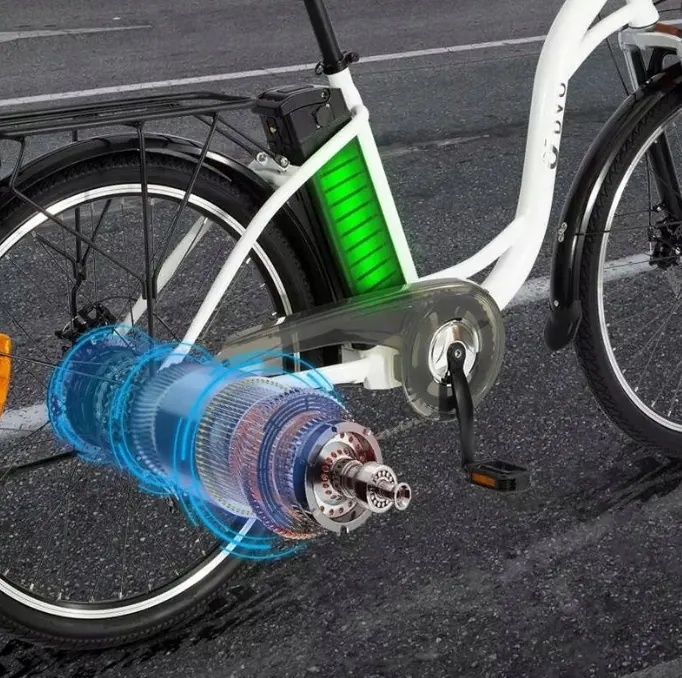Bici elettrica DYU C6 parzialmente assemblata e regolata