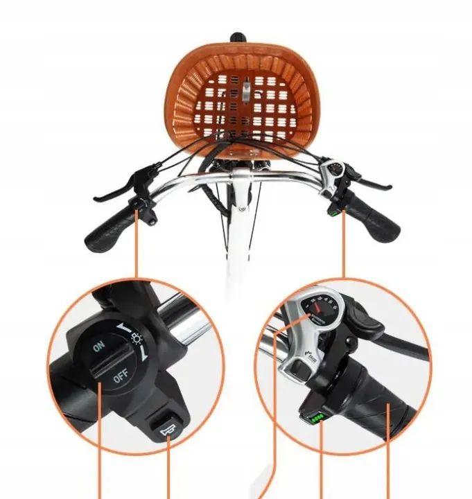 Modello DYU C6 KAKA bici elettrica con telaio L