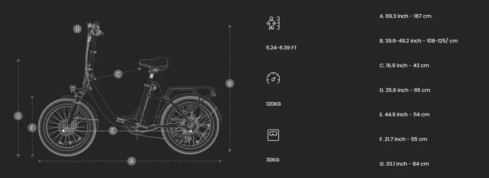 Bici elettrica DYU C9 unisex, adatta a tutti i generi