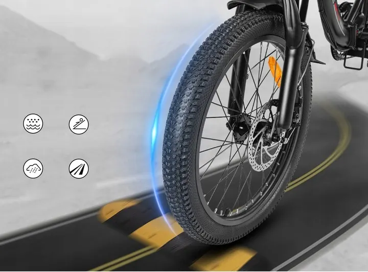 Peso bici elettrica pieghevole Samebike CY20 con imballo 34 kg