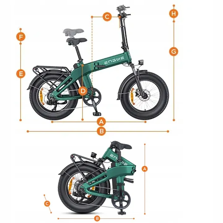 ENGWE EP-2 3.0 Boost bici elettrica pieghevole colore verde brillante