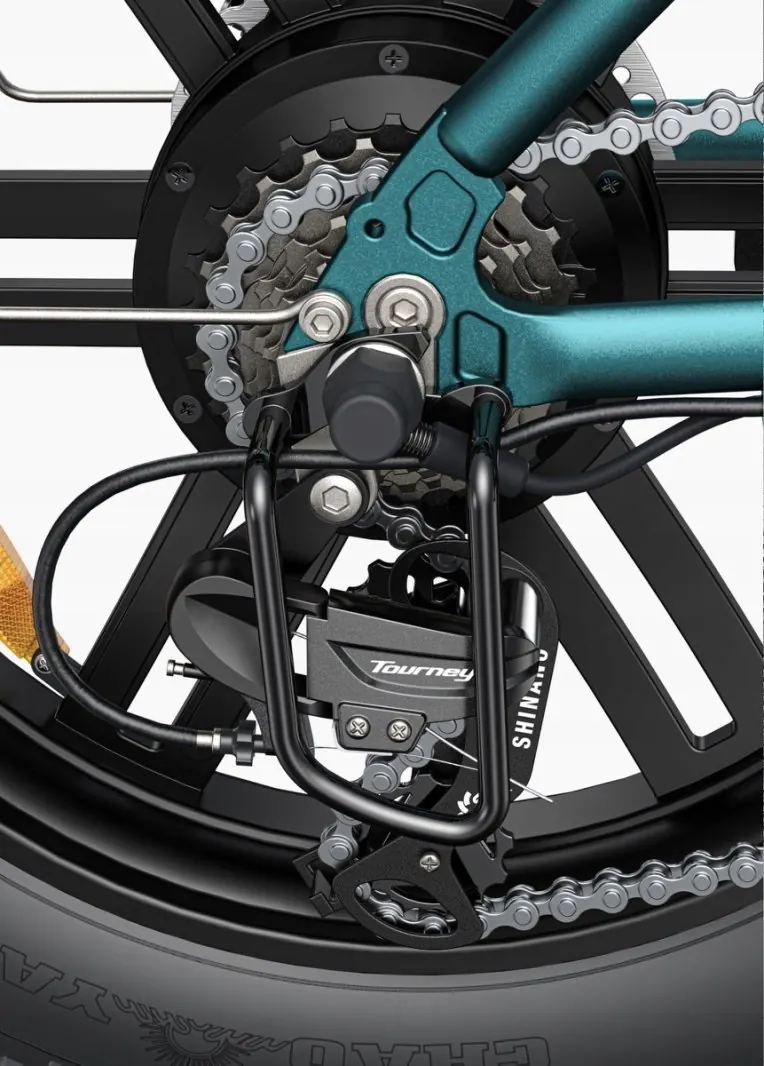 Cambio a 7 velocità della bici elettrica ENGWE L20 Boost nera