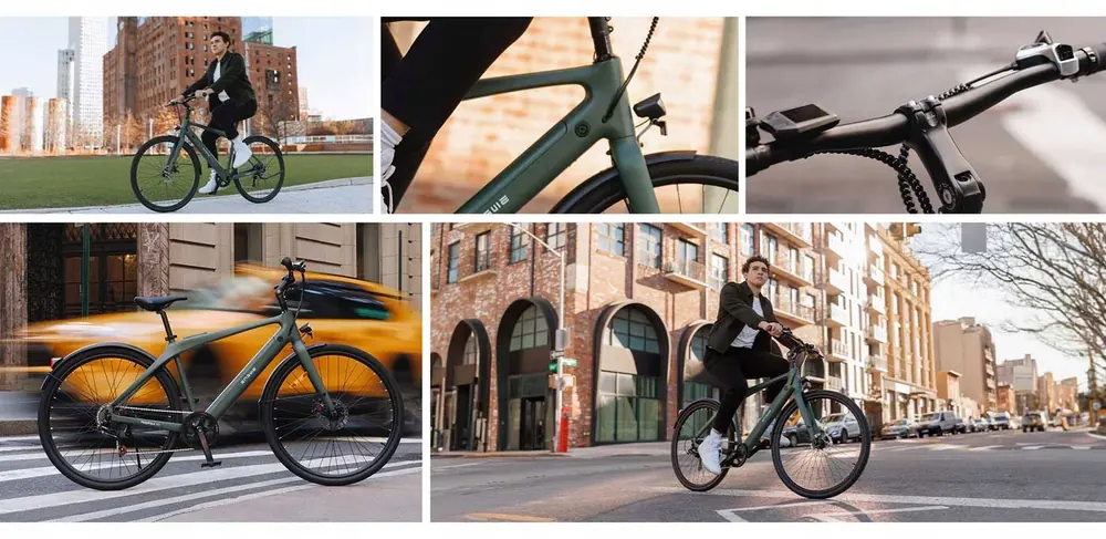 Bici elettrica ENGWE MapFour N1 AIR ST verde parzialmente assemblata