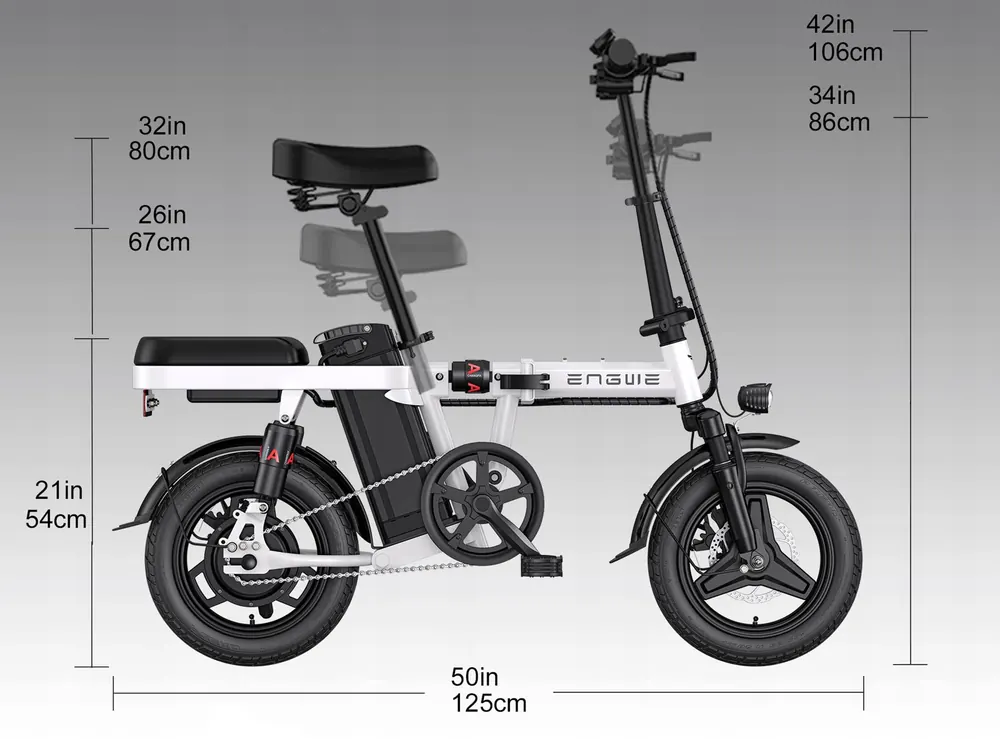 ENGWE T14 Bici Elettrica Pieghevole Città image 4