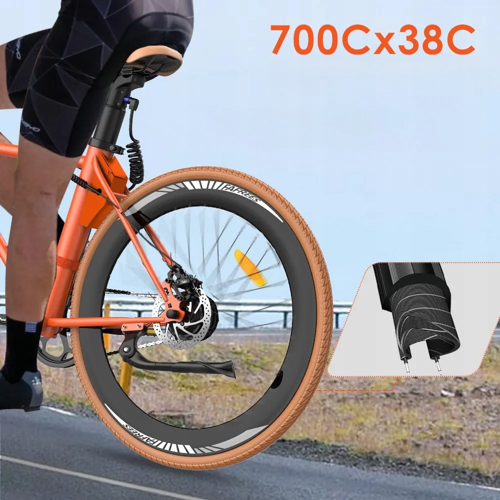 Logo Fafrees sulla bici elettrica da strada F1