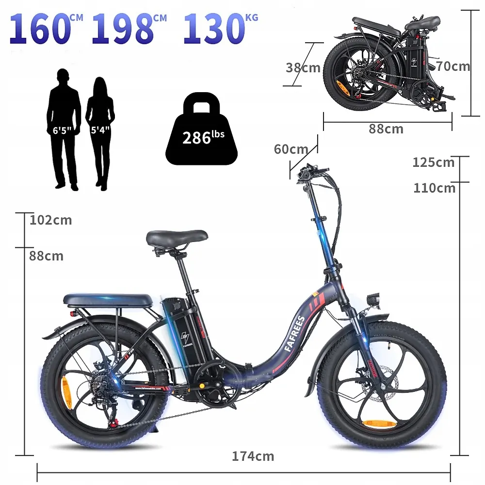 FAFREES F20 Bici Elettrica Pieghevole Fat image 10
