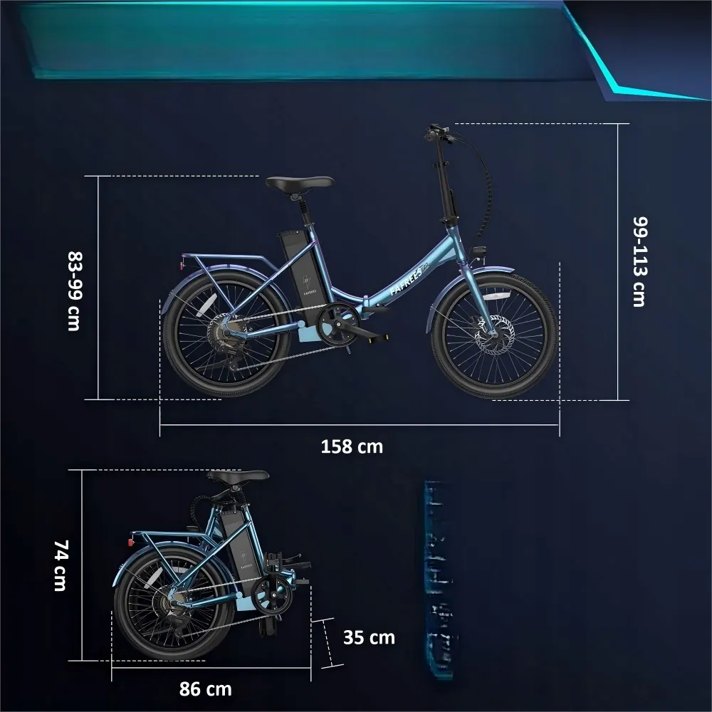Altezza utente 155-195 cm per la bici FAFREES F20 Lasting