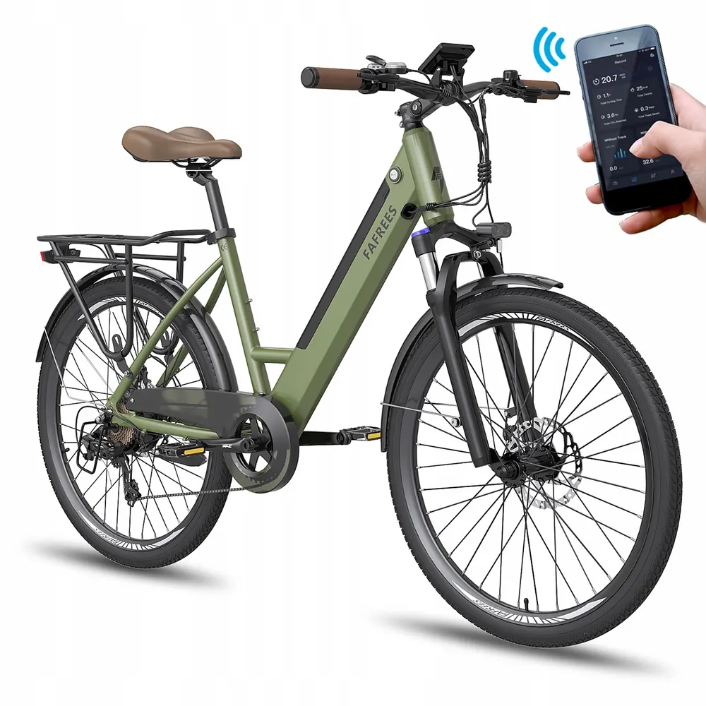 Fafrees F26 Pro carico massimo 120 kg bici elettrica verde
