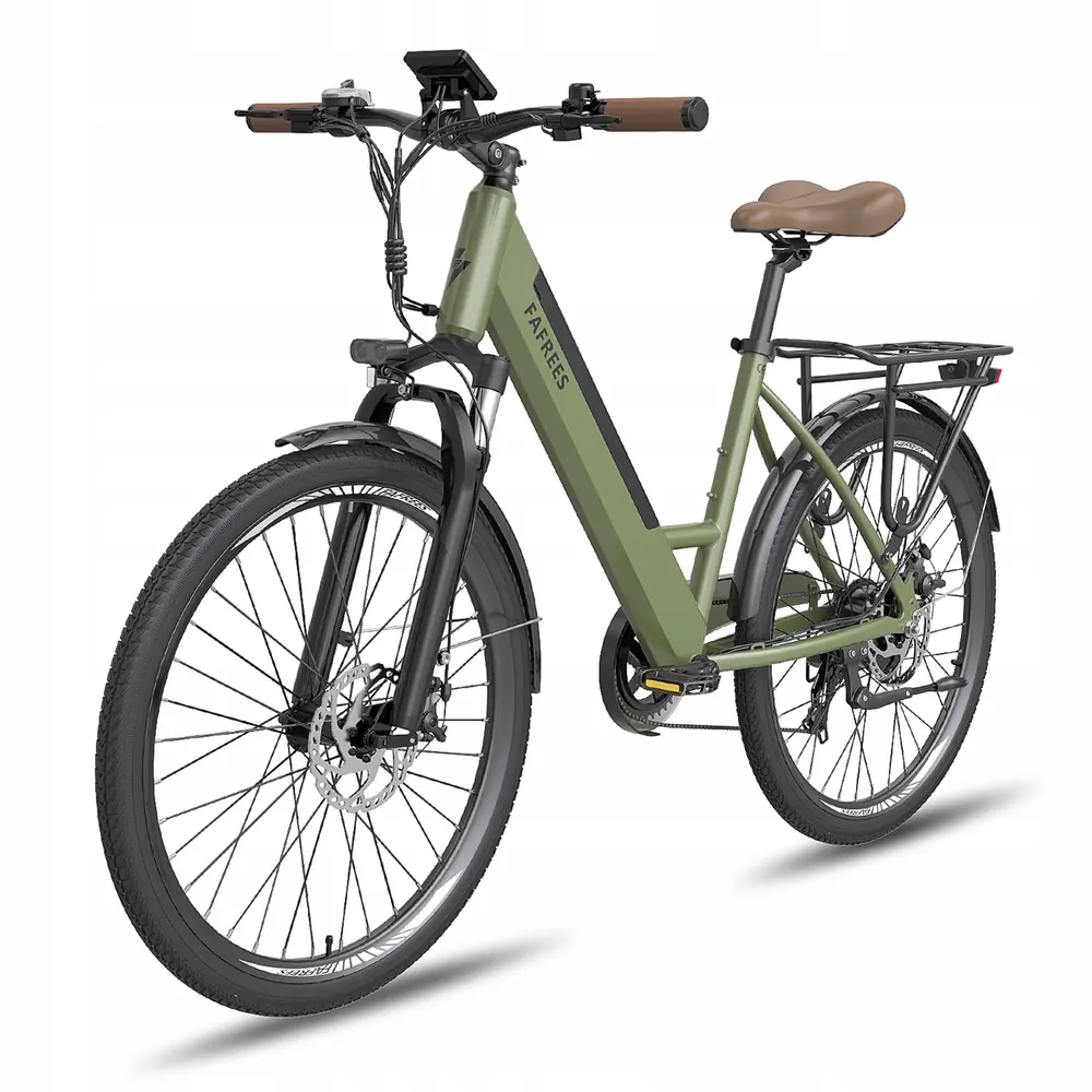 Bici elettrica Fafrees F26 Pro verde con telaio in alluminio 18 pollici