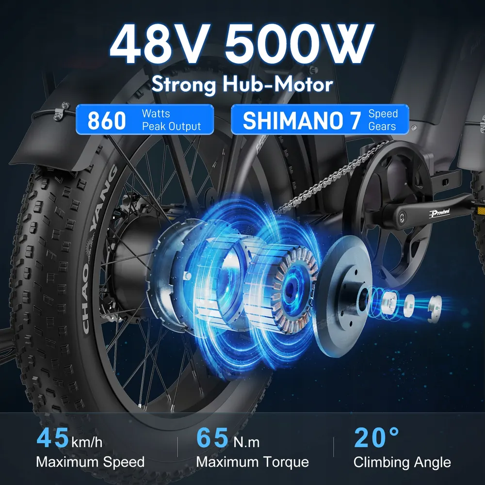 Logo Fafrees sulla bici elettrica pieghevole FF20 Polar