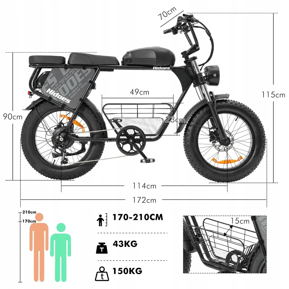 HIDOES B9 Fat Bike Elettrica image 14