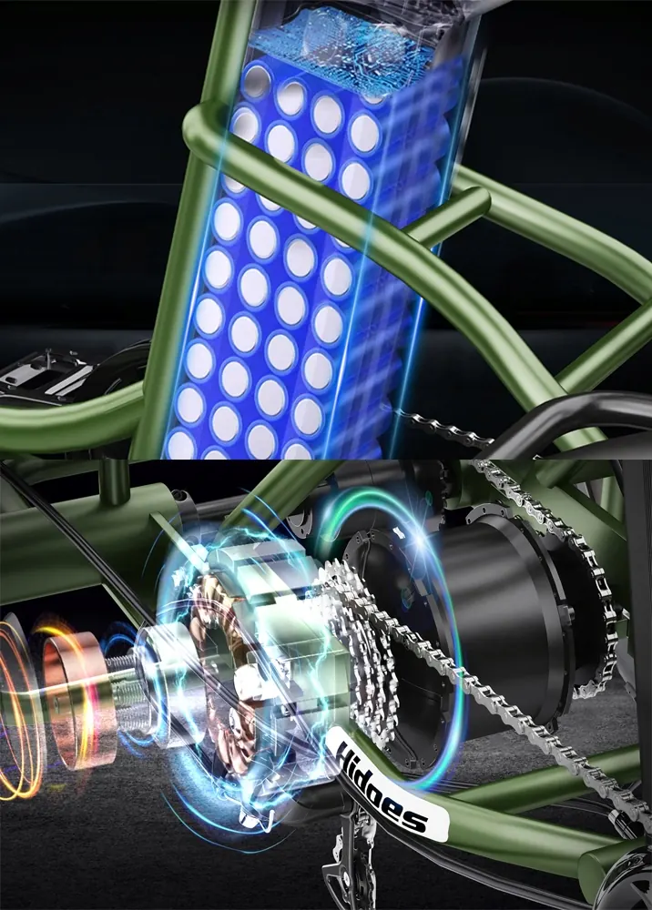 Bici elettrica Hidoes HD-ET1 adatta per utenti da 160 a 210 cm