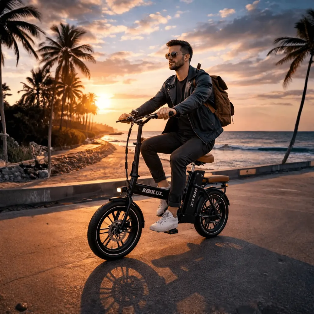 KOOLUX X10 bici elettrica pieghevole 350W 36V 13Ah con app