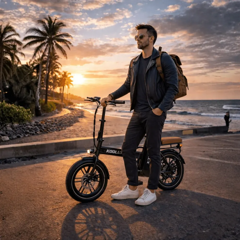 Bici elettrica pieghevole KOOLUX X10 con batteria inclusa da 36V 13Ah
