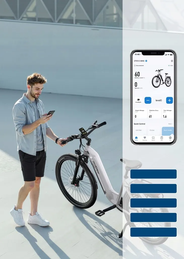 Onesport OT05 e-bike colore bianco elegante