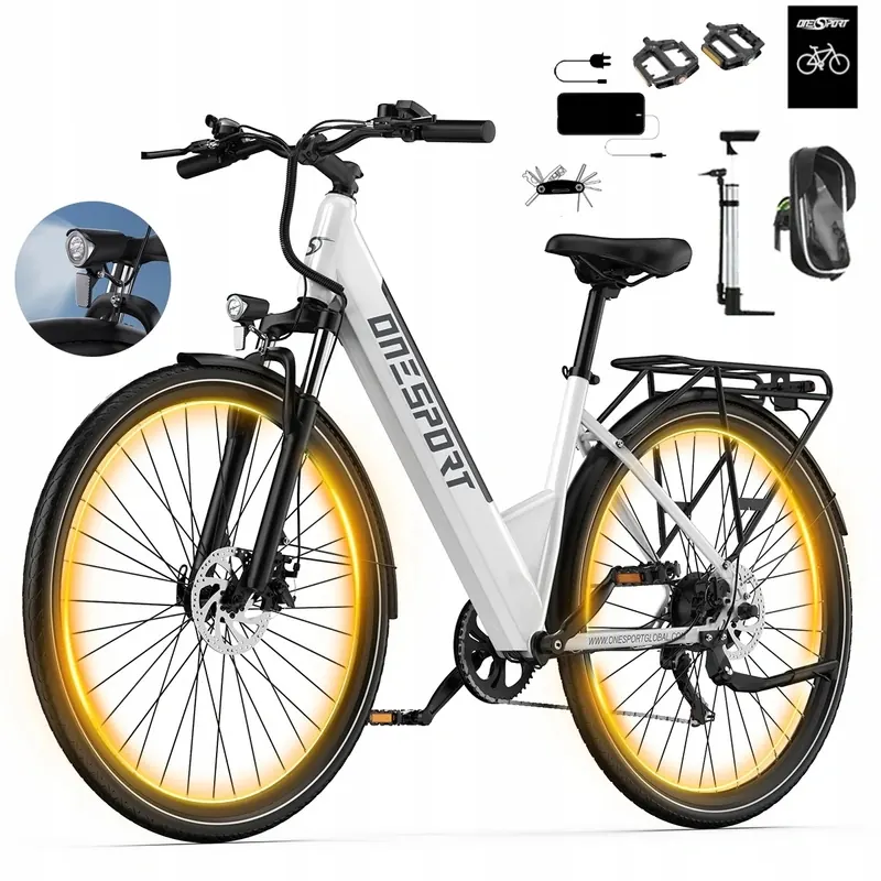 Bici elettrica ONESPORT OT12 parzialmente assemblata e regolata