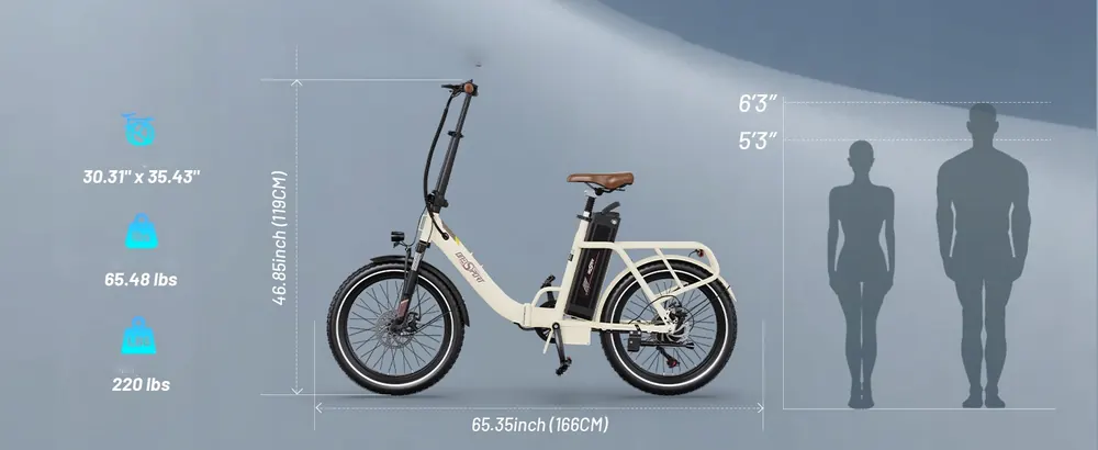 ONESPORT OT16-2 Bici Elettrica Pieghevole image 12