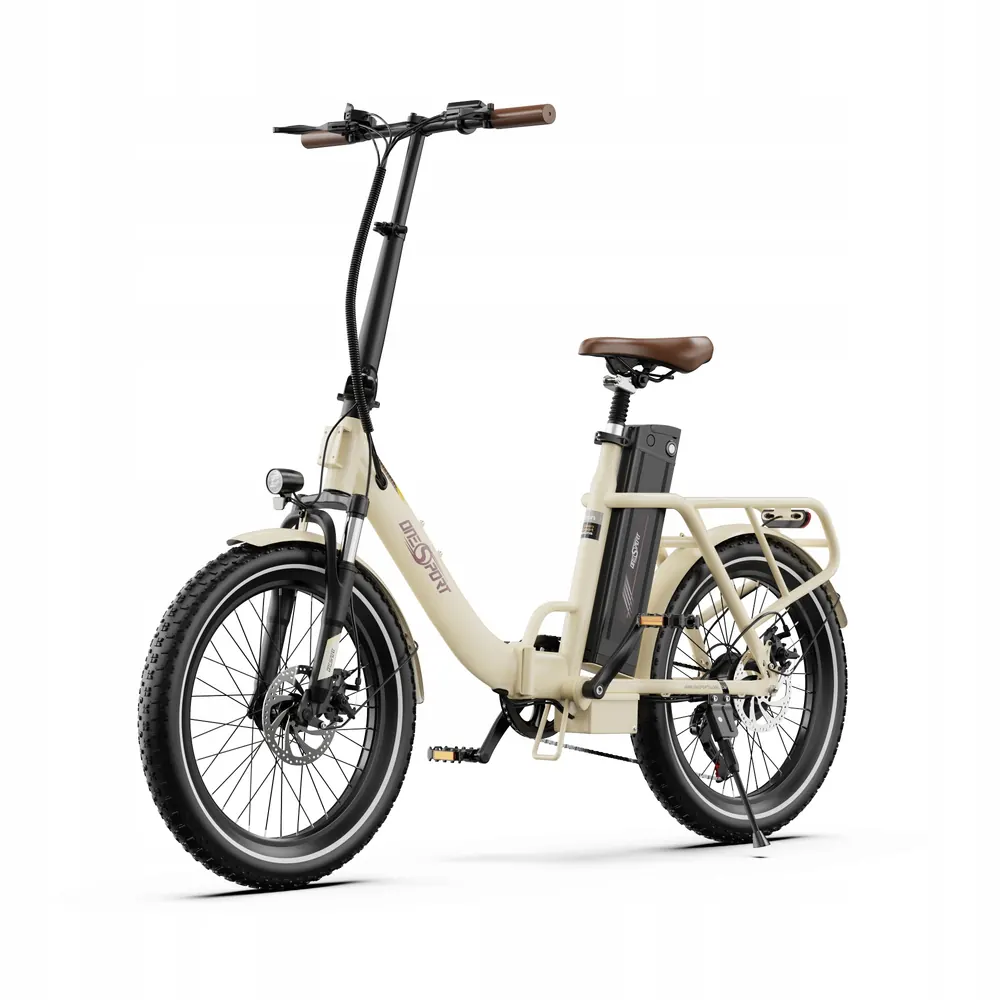 Scatola originale della bici elettrica pieghevole ONESPOT OT16-2 con specifiche tecniche