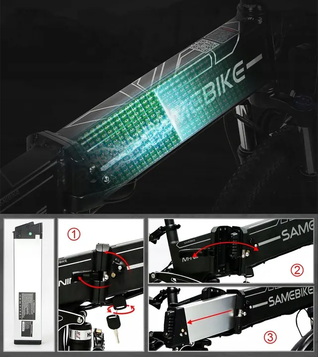 SAMEBIKE LO26-II-FT-YD Bici Elettrica Pieghevole image 12