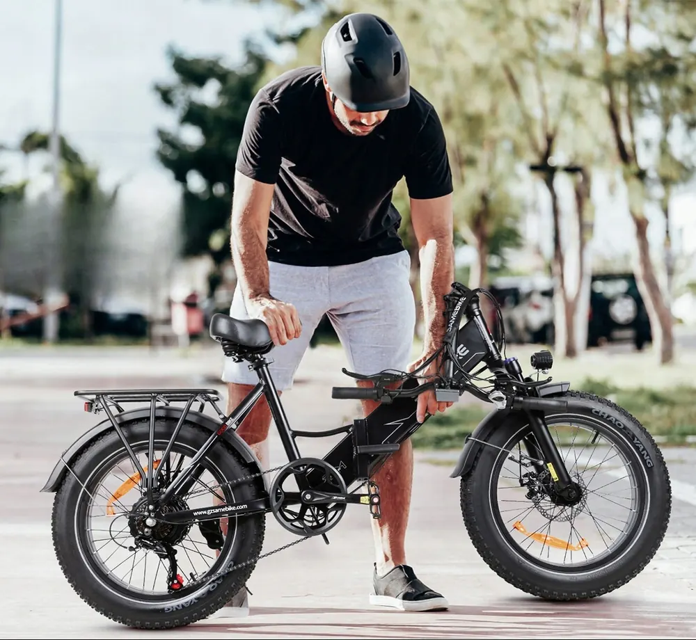 Modello SAMEBIKE LOTDM200-II-FT, bici elettrica urbana con telaio robusto