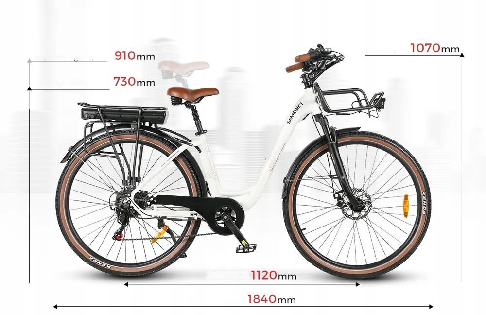 Batteria litio 13Ah rimovibile per e-bike Samebike RS-A07