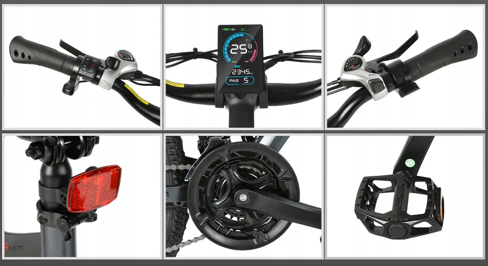 Bici elettrica Samebike SY26-II nera con batteria 13Ah