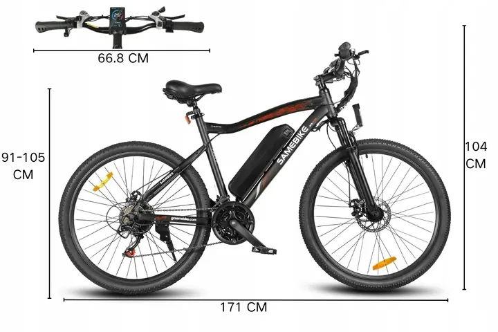 Pacco batteria 36V 13Ah per bici elettrica Samebike SY26-II