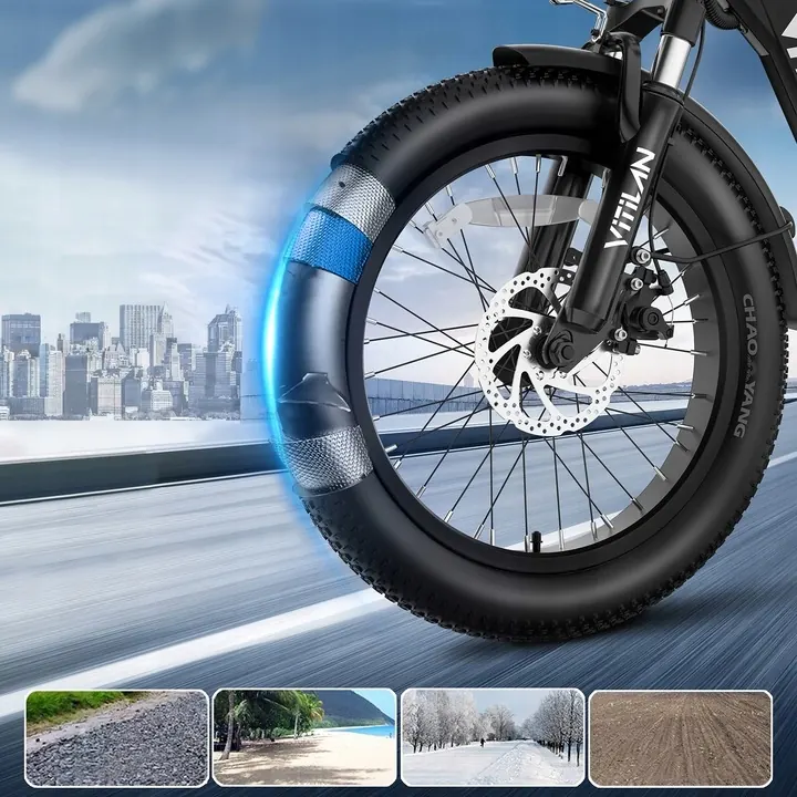 Bicicletta elettrica VITILAN U3 con batteria 48V13AH e autonomia 120 km