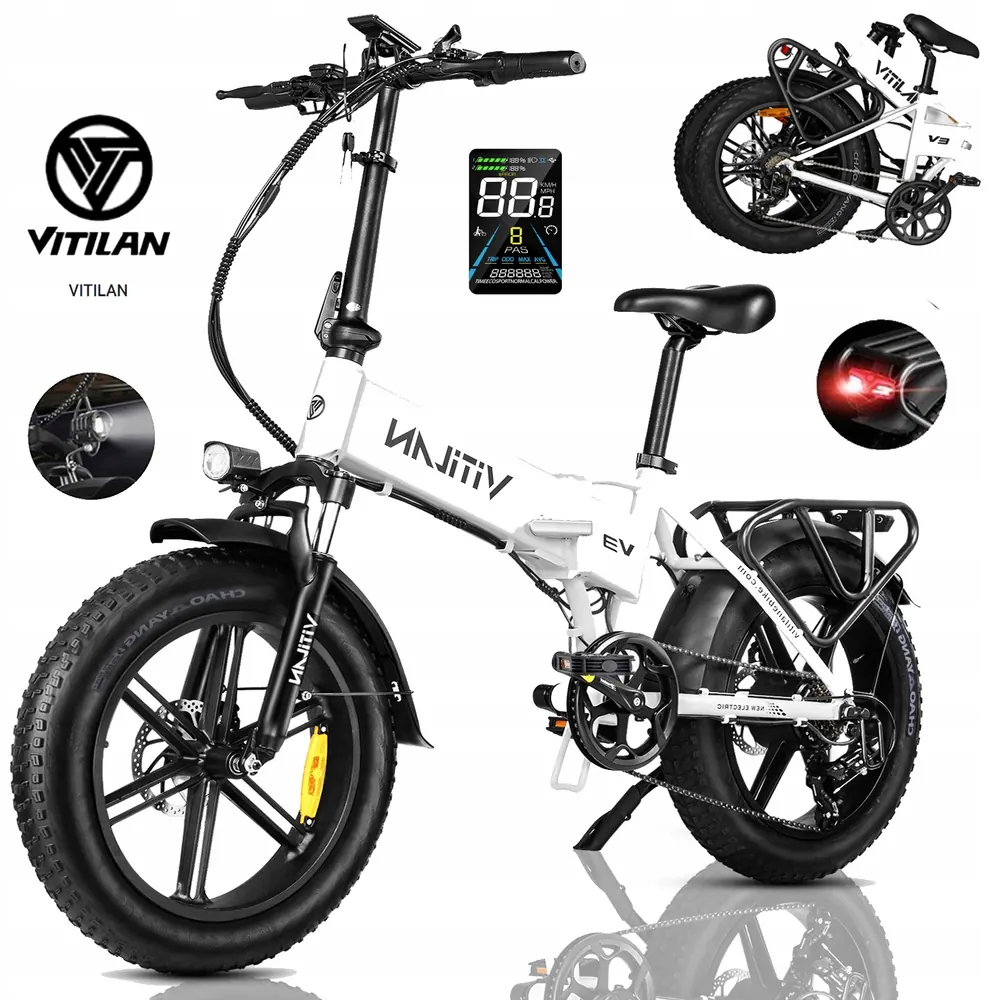 VITILAN V3 2.0 bici elettrica pieghevole 1200W 45km/h 120km autonomia
