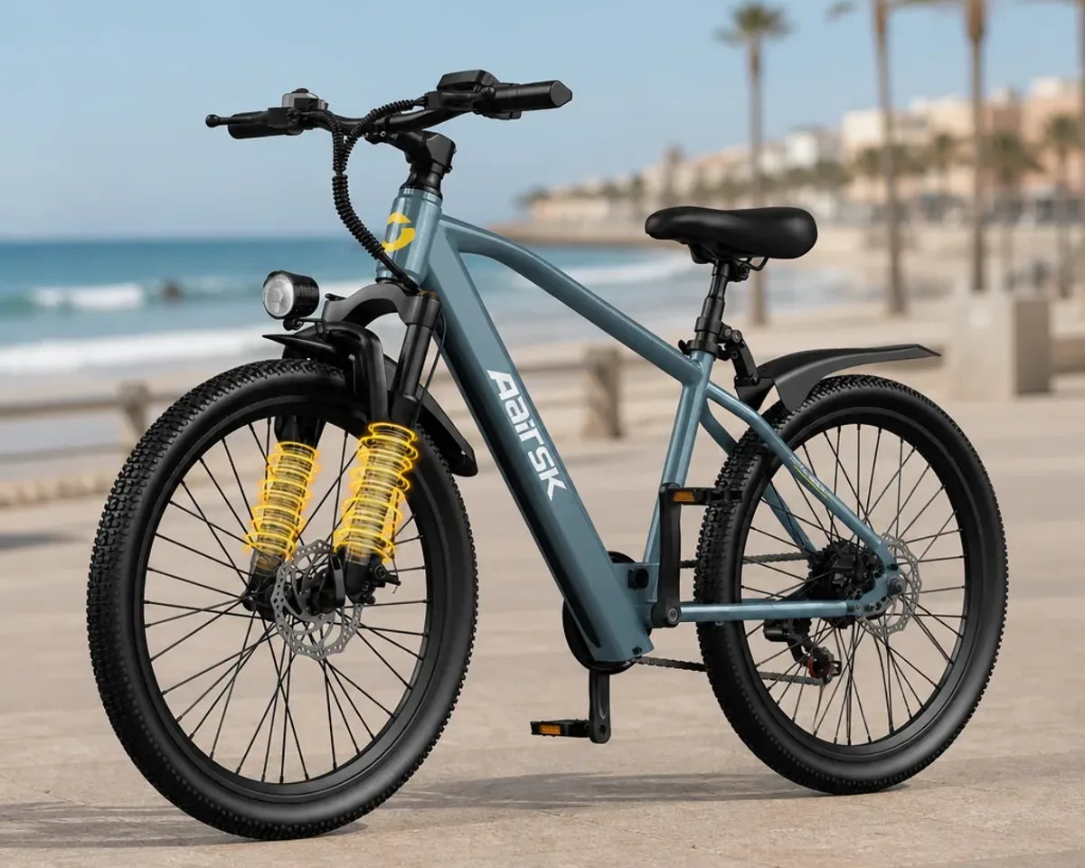 Bicicletta elettrica AAIRSK GT300 su strada italiana