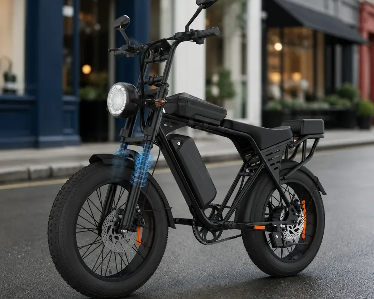 AAIRSK X5 fat bike elettrica con pneumatici larghi da 20 pollici, motore 250 W e telaio in alluminio