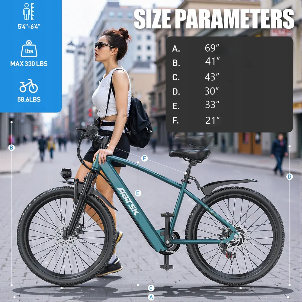 AAIRSK GT300 E-Bike Elettrica 26" image 8