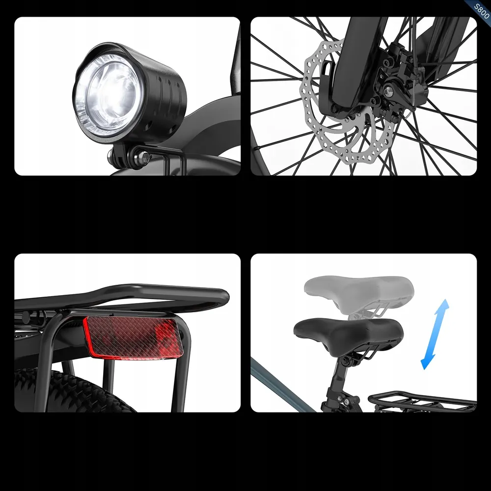 Aairsk S800 Bici Elettrica Urbana 26" con Batteria Rimovibile image 8