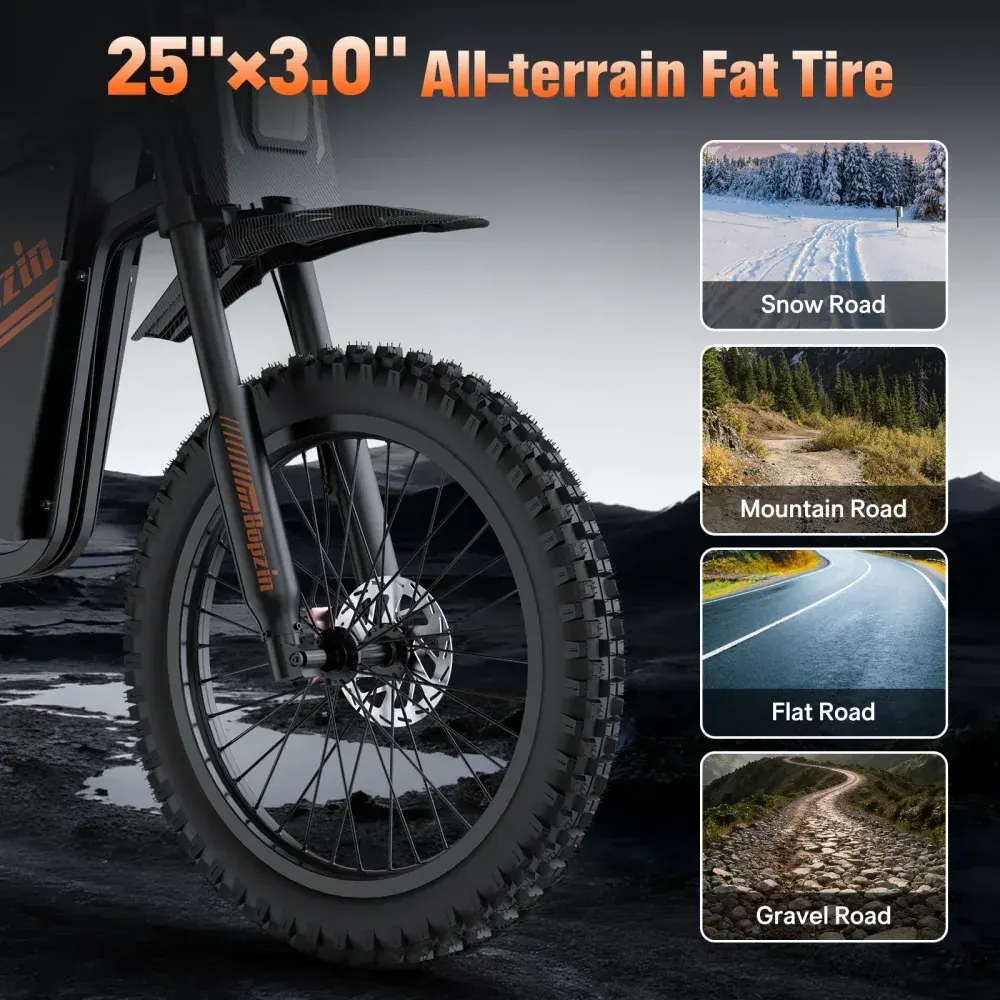 Bopzin Q8 Fat Bike Elettrica da Montagna image 5