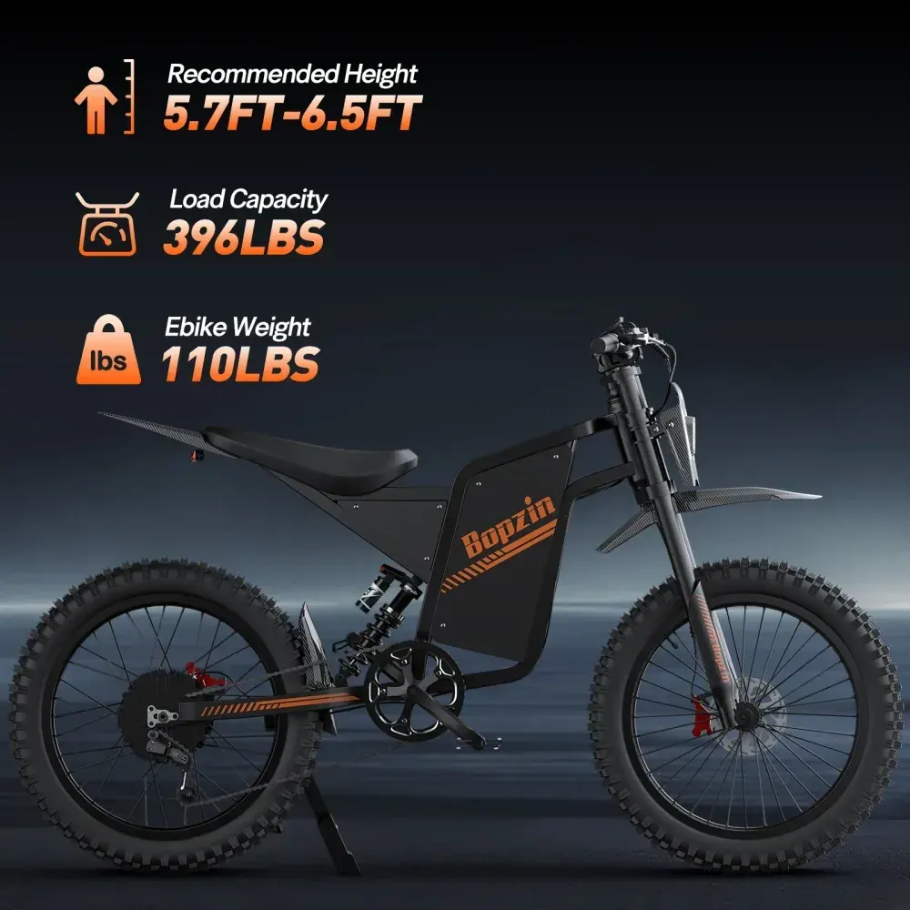 Bopzin Q8 Fat Bike Elettrica da Montagna image 6