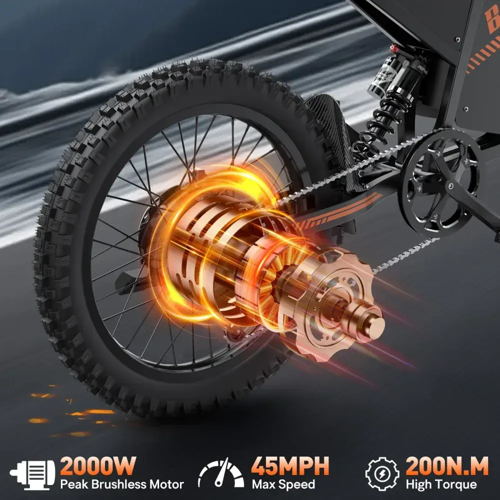Bopzin Q8 Fat Bike Elettrica da Montagna image 8