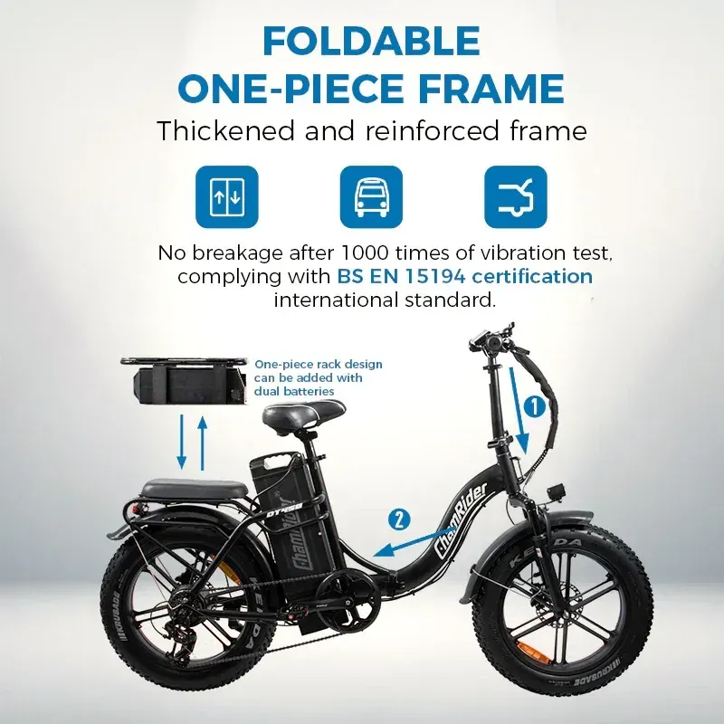 ChamRider DT450 Bici Elettrica Pieghevole image 3