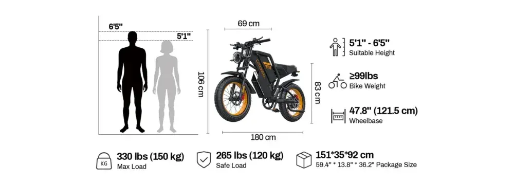 Coswheel GT20 Fat Bike Elettrica image 2