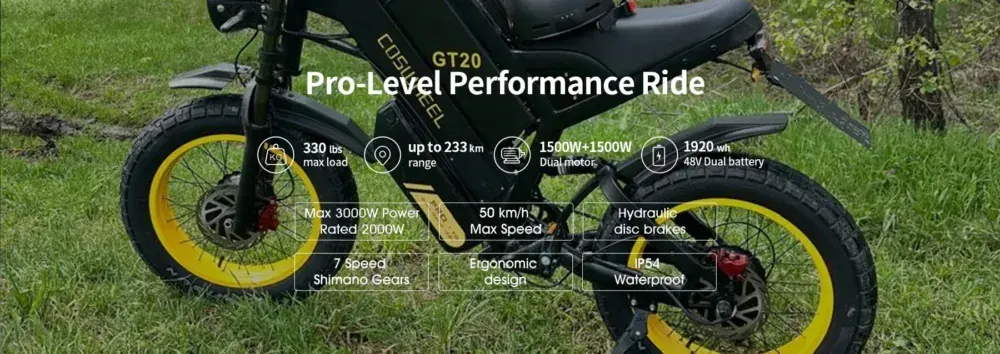 Coswheel GT20 Pro Bici Elettrica Fat Bike image 4