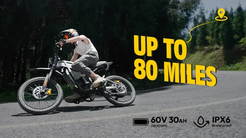 Pneumatico off-road 80/100-19 della Coswheel R6000, con battistrada aggressivo per terreni misti.