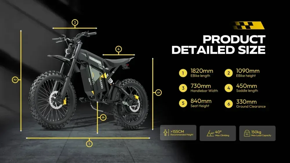 Coswheel R6000 Bici Elettrica da Dirt image 9