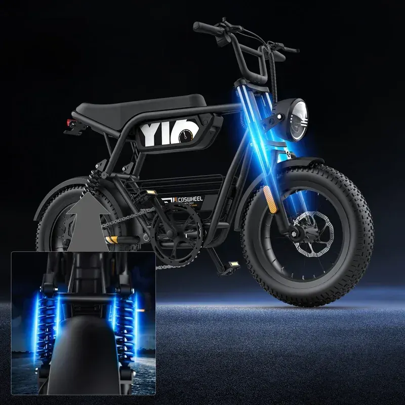 Coswheel Y16, display LCD acceso con velocità e batteria, manubrio ergonomico.
