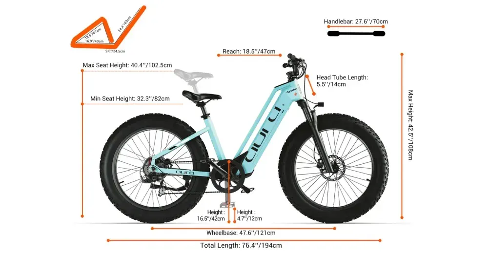 Cyrusher Aura E-Bike Fat Bike Step-Through image 2