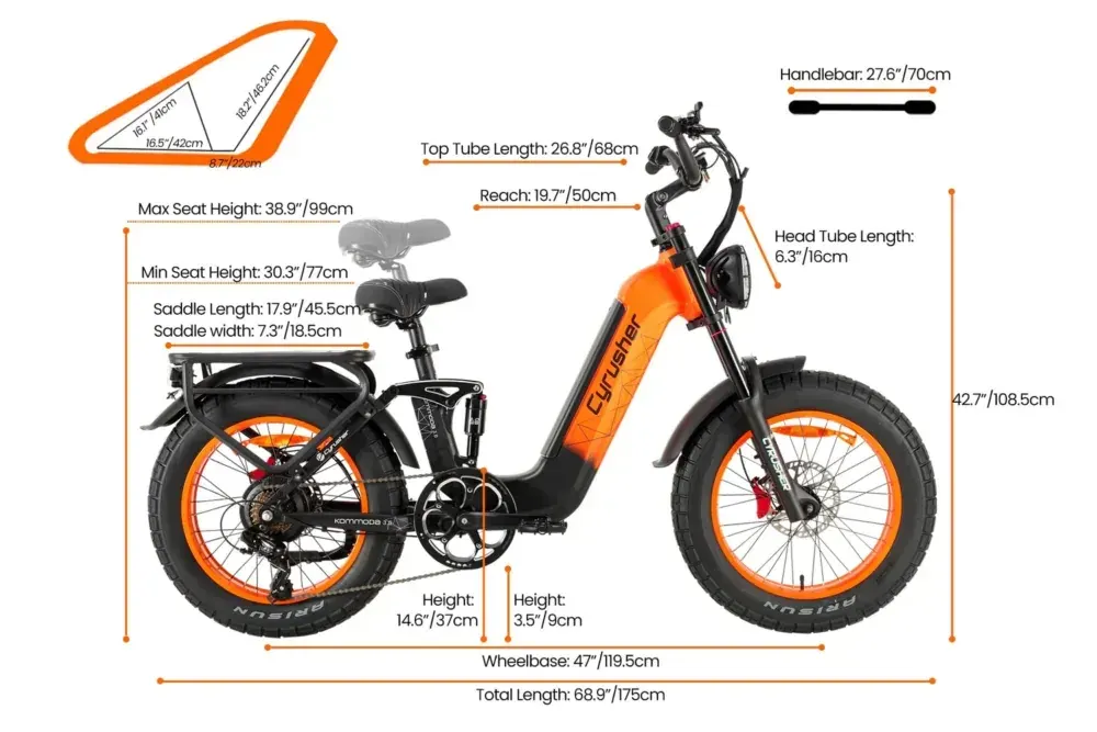 Cyrusher Kommoda 3.0 Bici Elettrica Fat Bike Step-through image 2