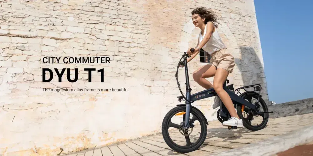 DYU T1 Bici Elettrica Pieghevole da 20 Pollici image 3