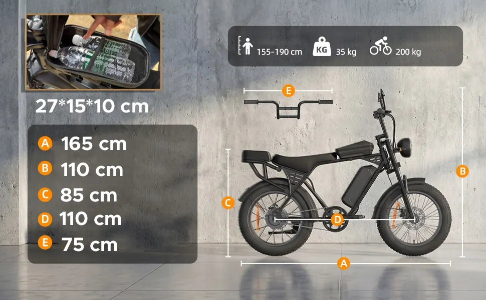 Ruota da 20 pollici del fat bike elettrico con pneumatici larghi