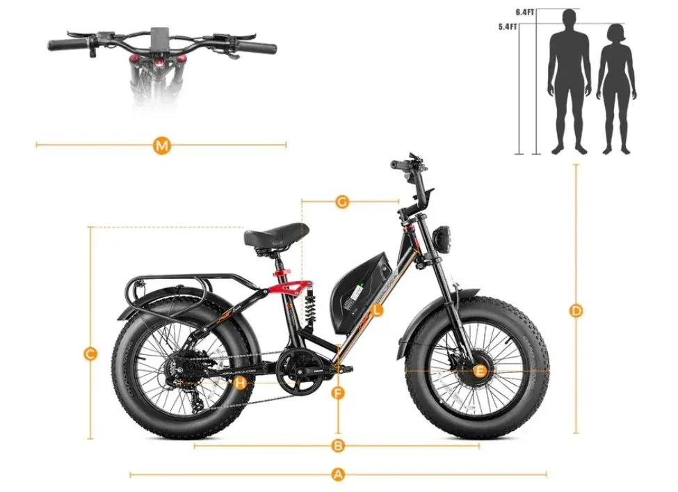 Eahora Luna II Bici Elettrica Fat Bike image 2
